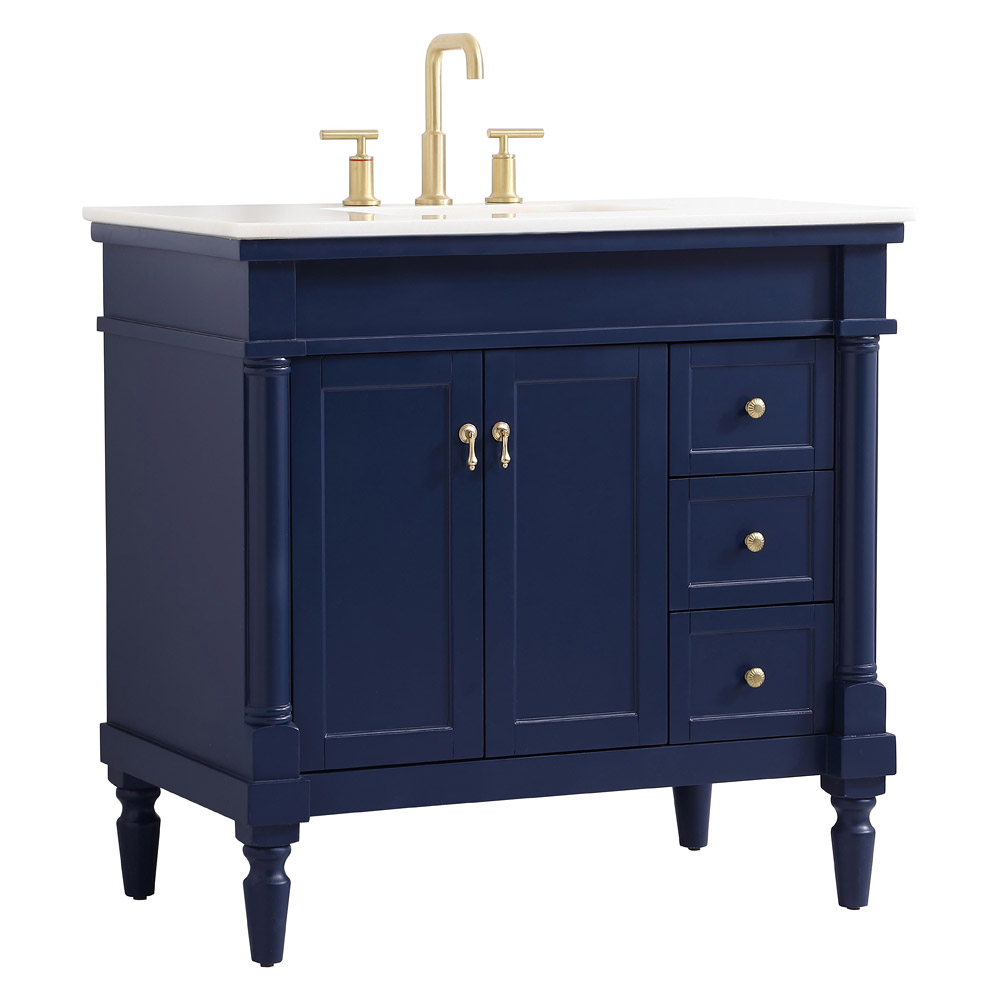 Elegant Bathroom Vanity - Blue (VF13036BL)