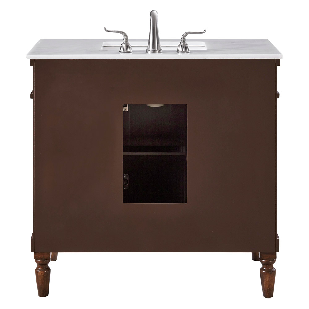 Elegant Bathroom Vanity - Walnut (VF13036WT)