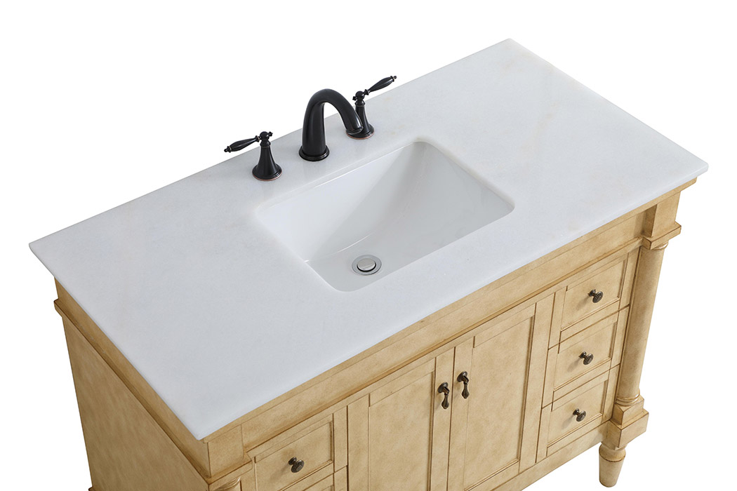 Elegant Bathroom Vanity - Antique Beige, L 42" (VF13042AB)