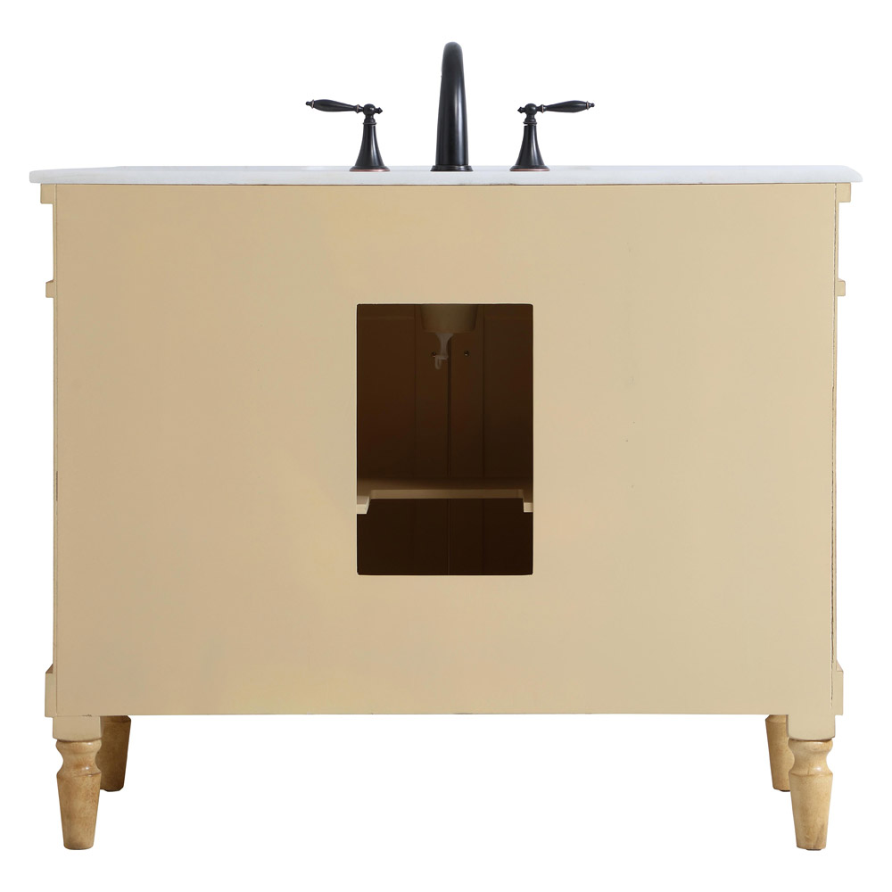 Elegant Bathroom Vanity - Antique Beige, L 42" (VF13042AB)