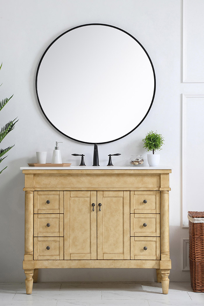 Elegant Bathroom Vanity - Antique Beige, L 42" (VF13042AB)