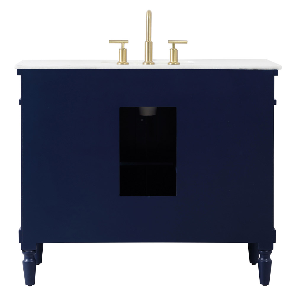 Elegant Bathroom Vanity - Blue, L 42" (VF13042BL)