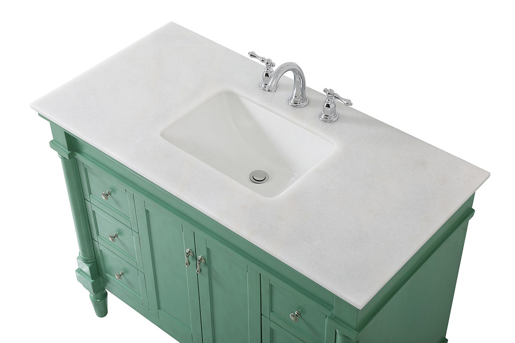 Elegant Bathroom Vanity - Vintage Mint, L 42" (VF13042VM)