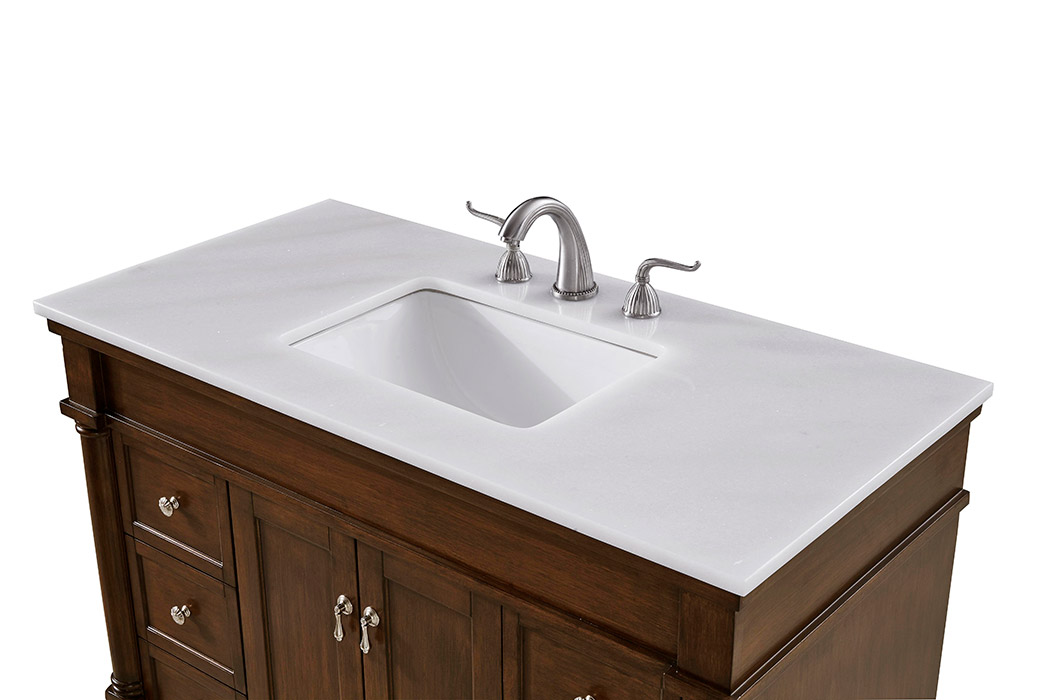 Elegant Bathroom Vanity - Walnut, L 42" (VF13042WT)