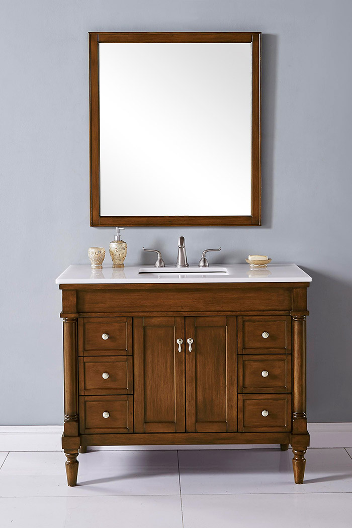 Elegant Bathroom Vanity - Walnut, L 42" (VF13042WT)