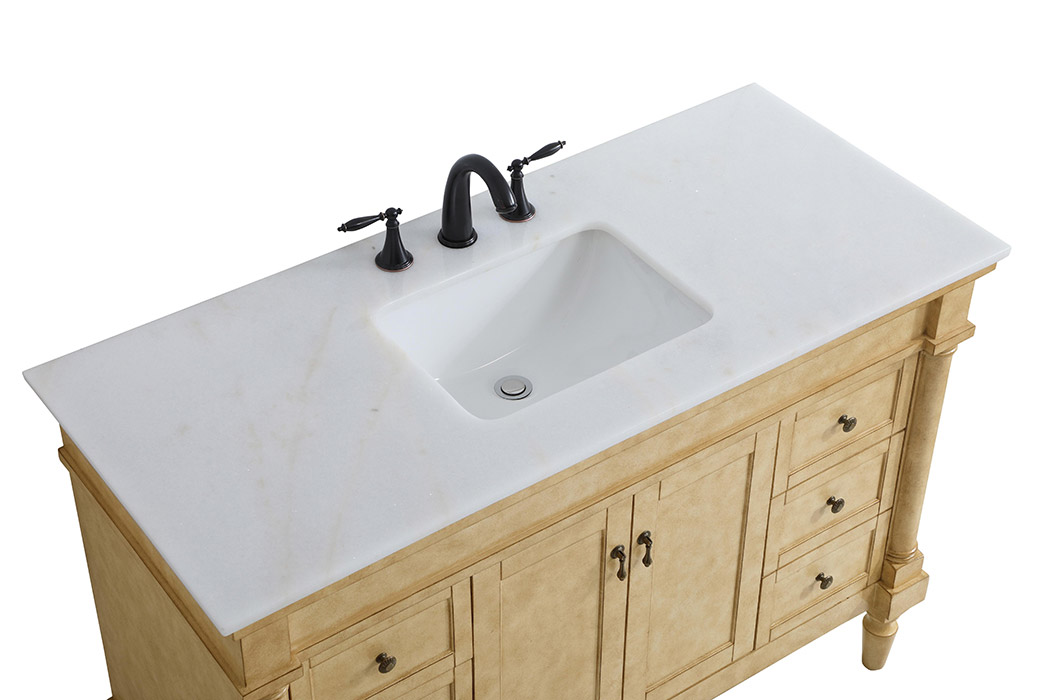 Elegant Bathroom Vanity - Antique Beige, L 48" (VF13048AB)