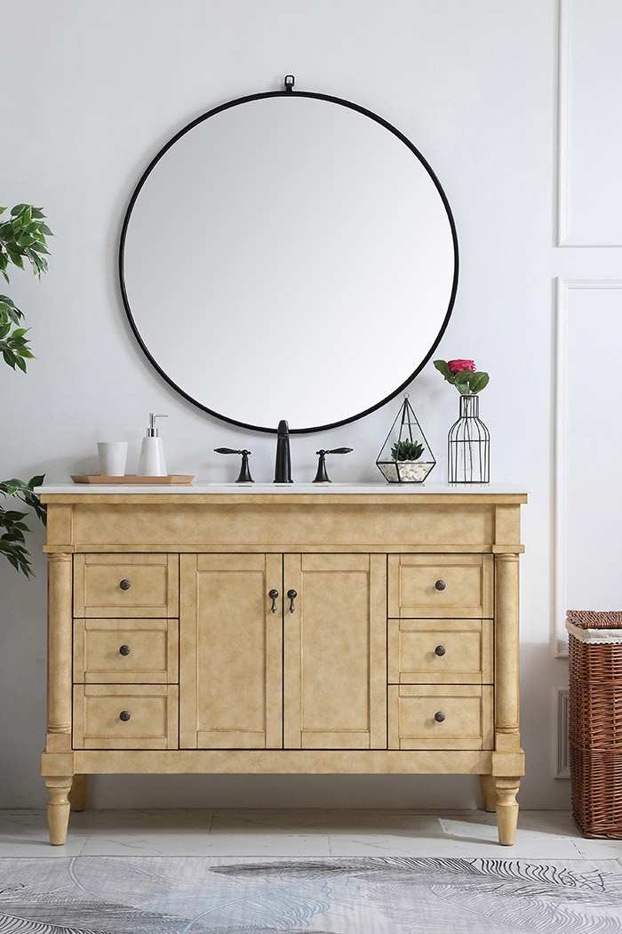 Elegant Bathroom Vanity - Antique Beige, L 48" (VF13048AB)