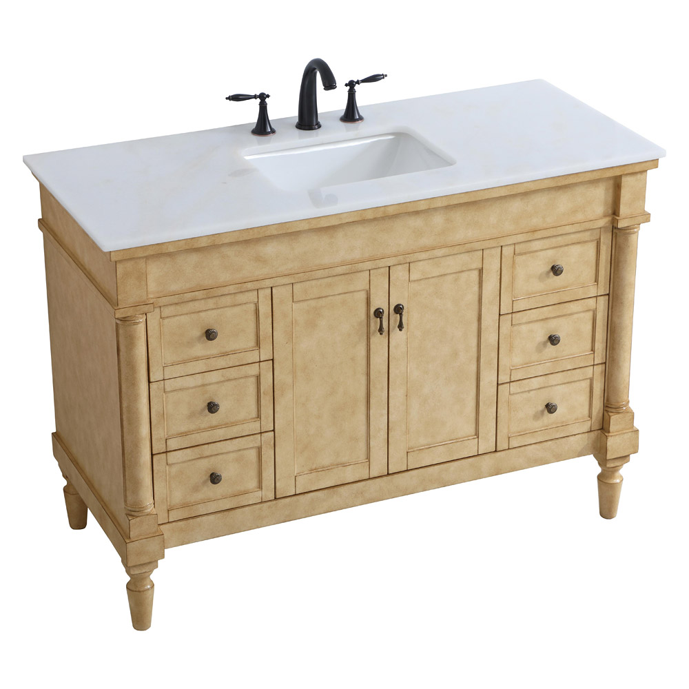 Elegant Bathroom Vanity - Antique Beige, L 48" (VF13048AB)