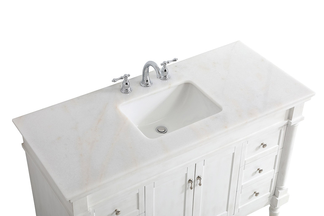 Elegant Bathroom Vanity - Antique White, L 48" (VF13048AW)