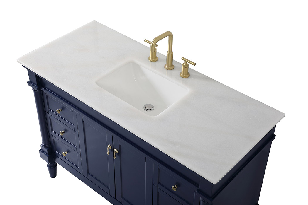 Elegant Bathroom Vanity - Blue, L 48" (VF13048BL)