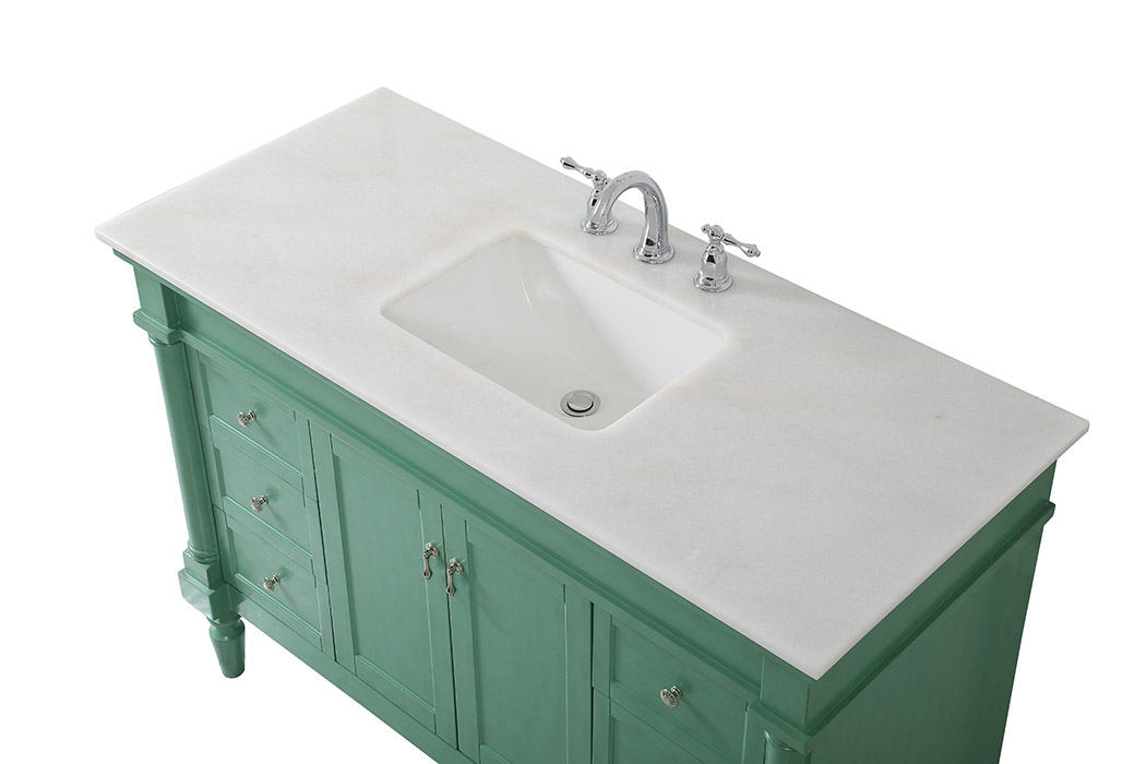 Elegant Bathroom Vanity - Vintage Mint, L 48" (VF13048VM)