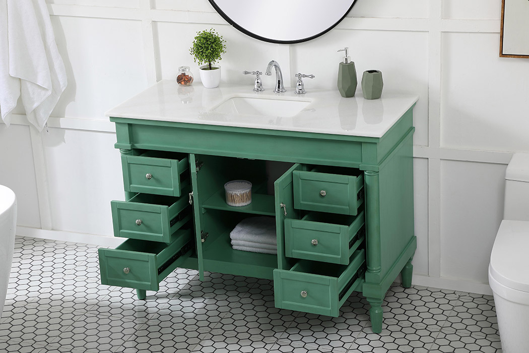 Elegant Bathroom Vanity - Vintage Mint, L 48" (VF13048VM)