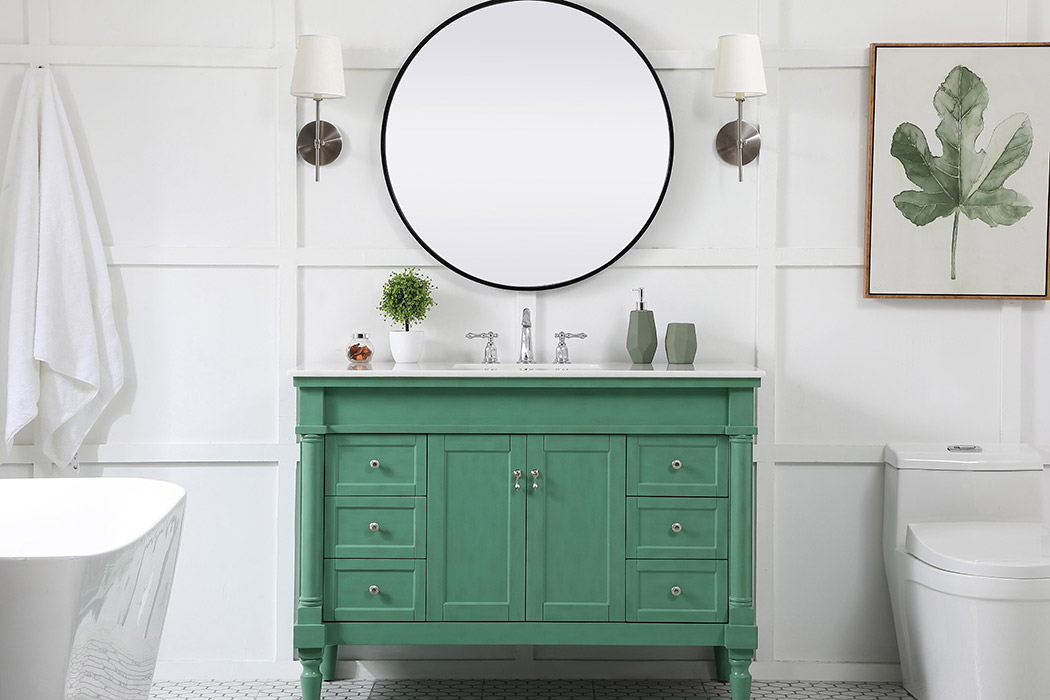 Elegant Bathroom Vanity - Vintage Mint, L 48" (VF13048VM)