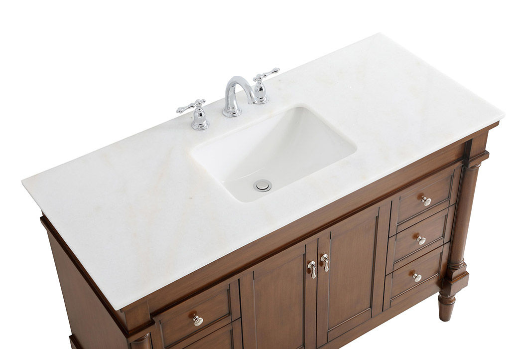 Elegant Bathroom Vanity - White, L 48" (VF13048WT)