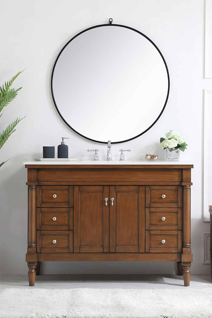 Elegant Bathroom Vanity - White, L 48" (VF13048WT)