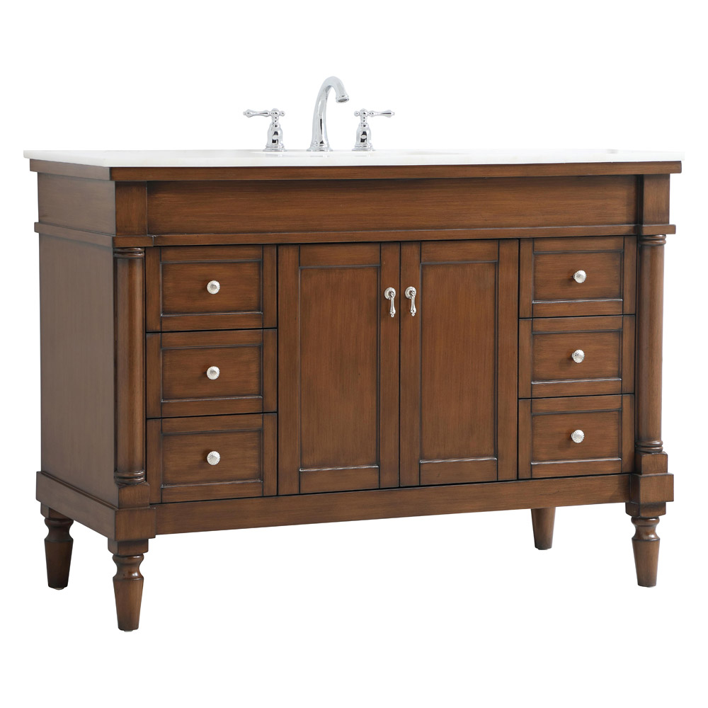 Elegant Bathroom Vanity - White, L 48" (VF13048WT)