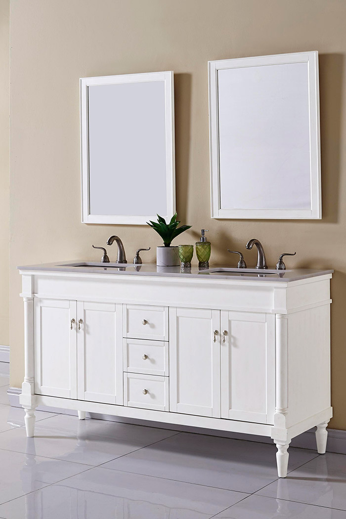 Elegant Bathroom Vanity - Antique White (VF13060DAW)