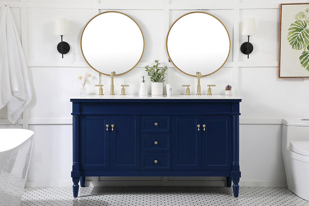 Elegant Bathroom Vanity - Blue (VF13060DBL)