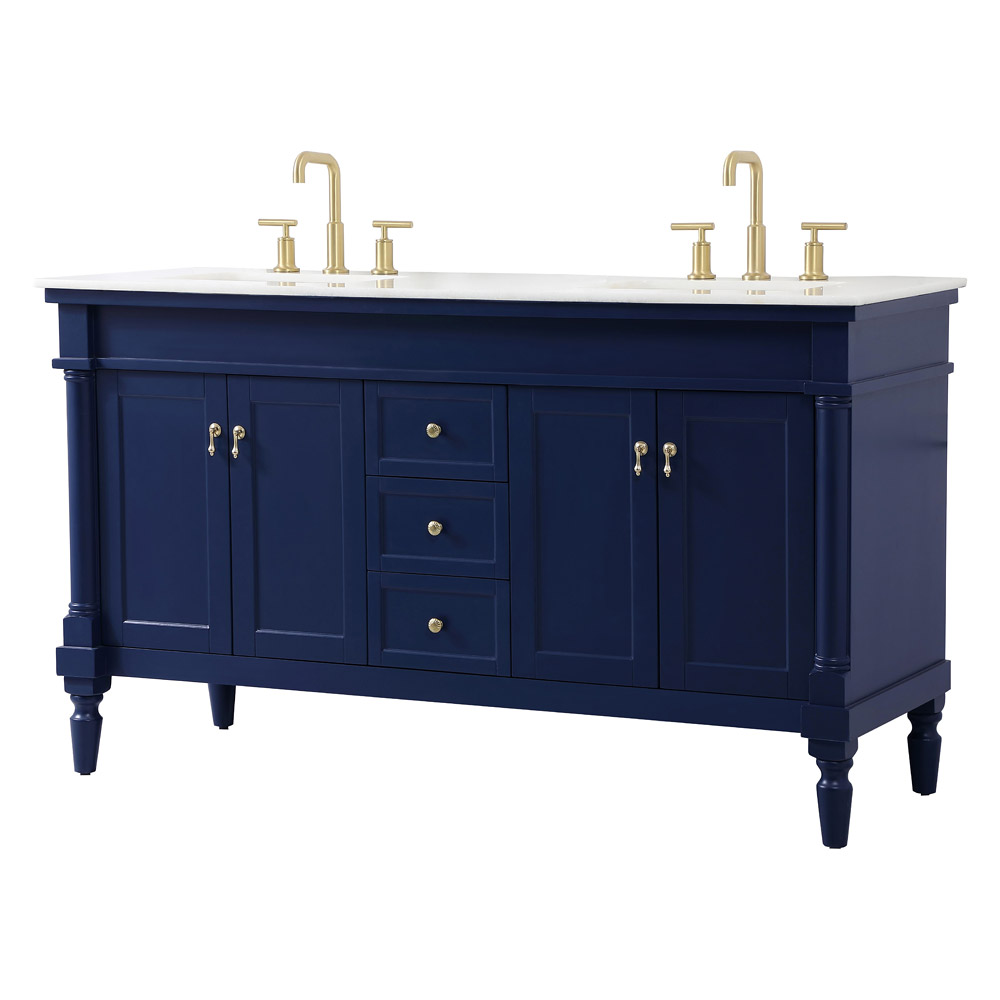 Elegant Bathroom Vanity - Blue (VF13060DBL)