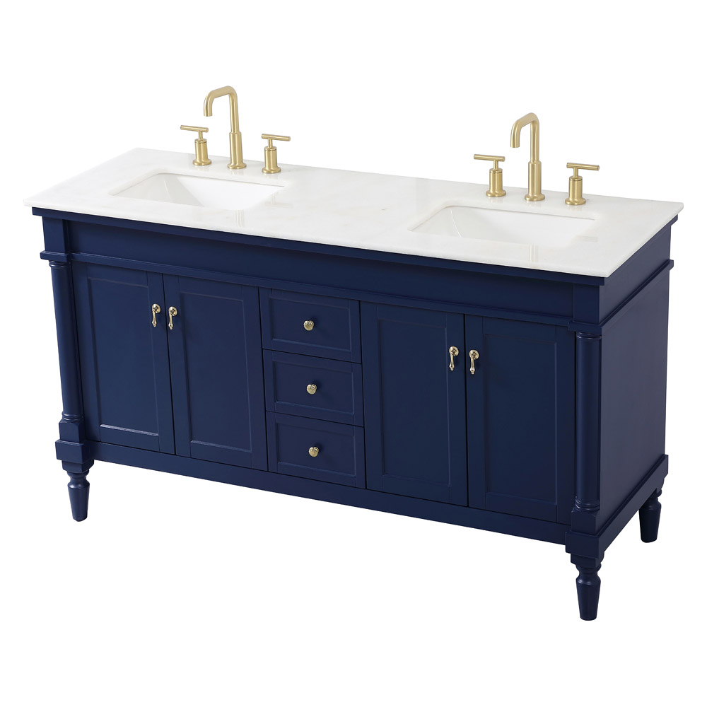 Elegant Bathroom Vanity - Blue (VF13060DBL)