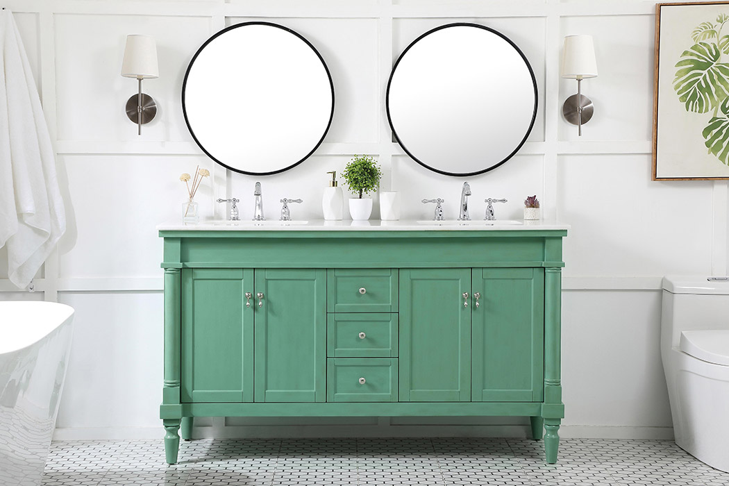 Elegant Bathroom Vanity - Vintage Mint (VF13060DVM)