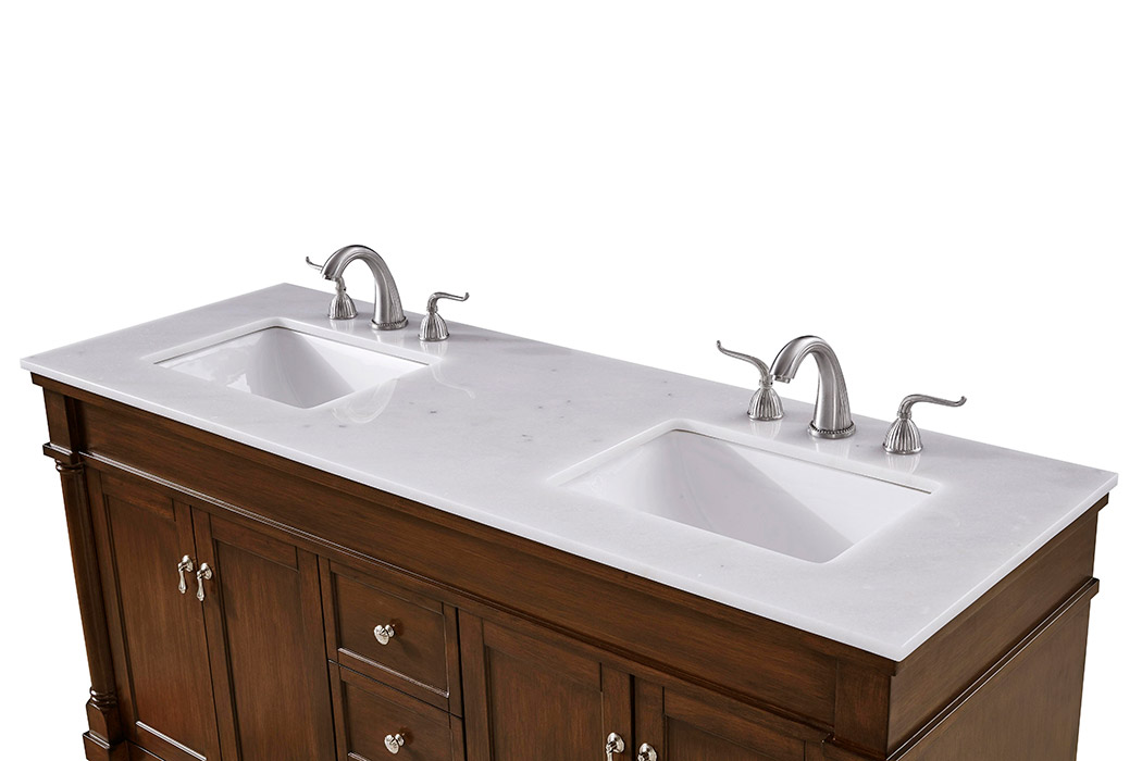 Elegant Bathroom Vanity - Walnut (VF13060DWT)