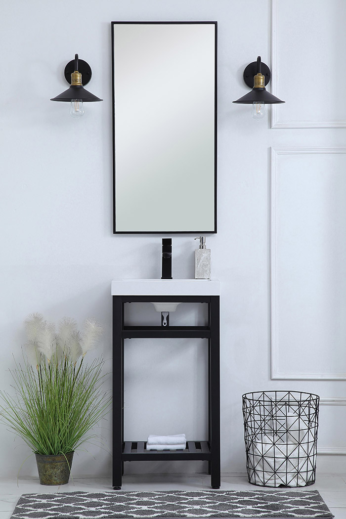 Elegant Bathroom Vanity - Black, L 18" (VF14018BK)