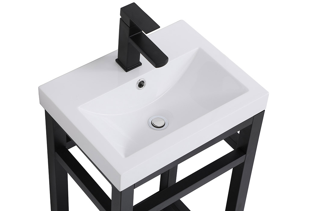 Elegant Bathroom Vanity - Black, L 18" (VF14018BK)