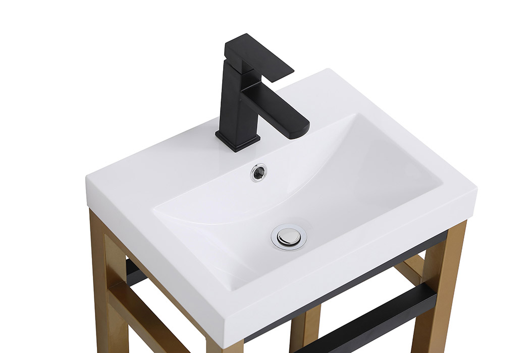 Elegant Bathroom Vanity - Golden Black, L 18" (VF14018GB)