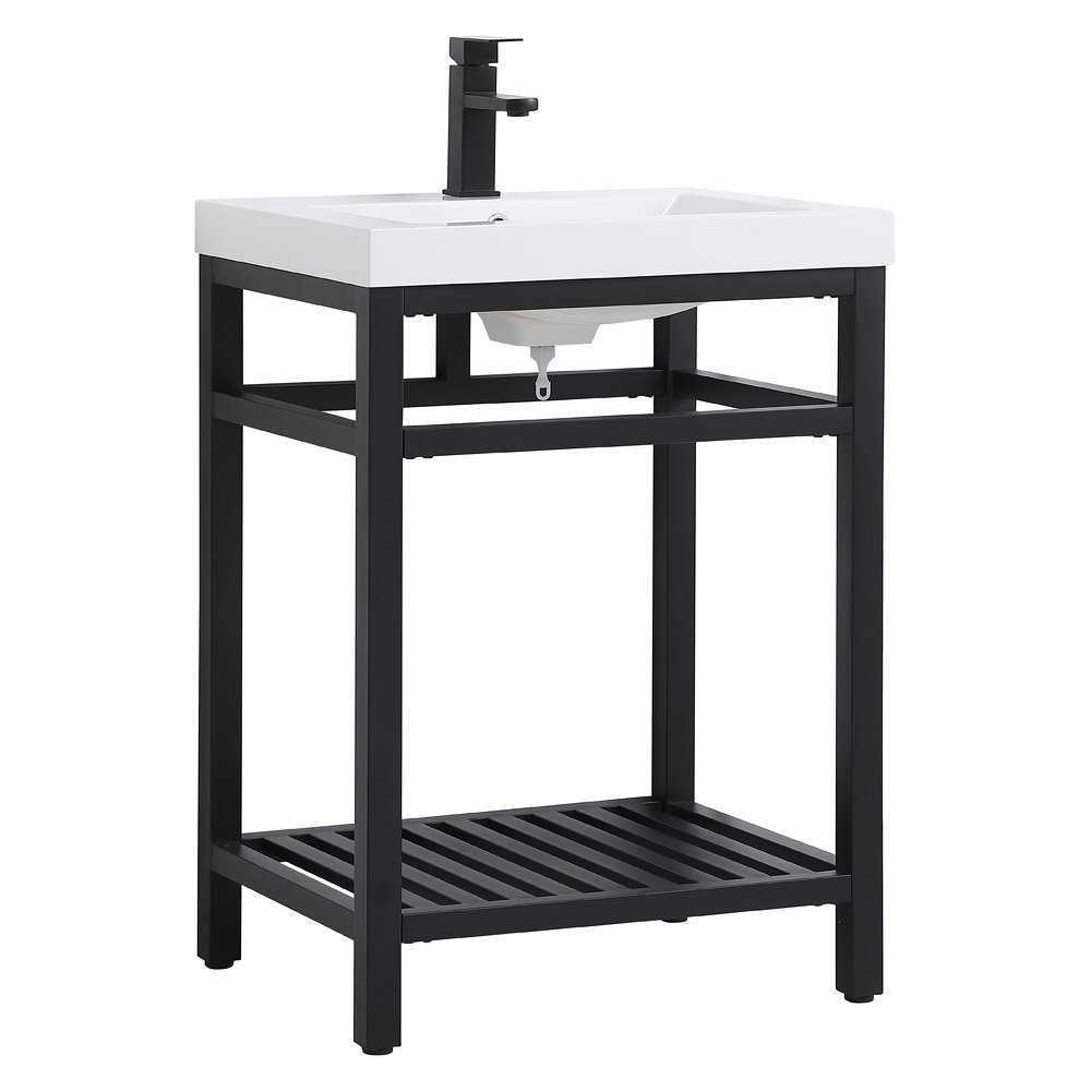 Elegant Bathroom Vanity - Black, L 24" (VF14024BK)