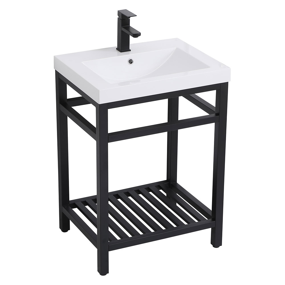 Elegant Bathroom Vanity - Black, L 24" (VF14024BK)