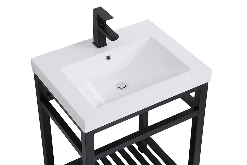 Elegant Bathroom Vanity - Black, L 24" (VF14024BK)