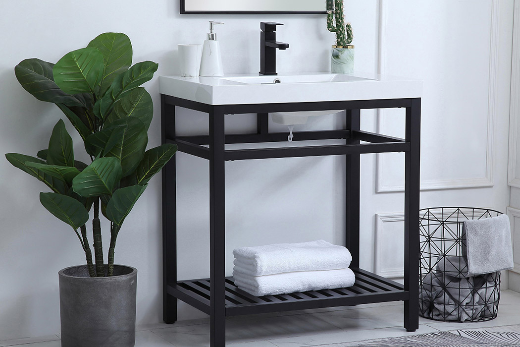 Elegant Bathroom Vanity - Black, L 30" (VF14030BK)