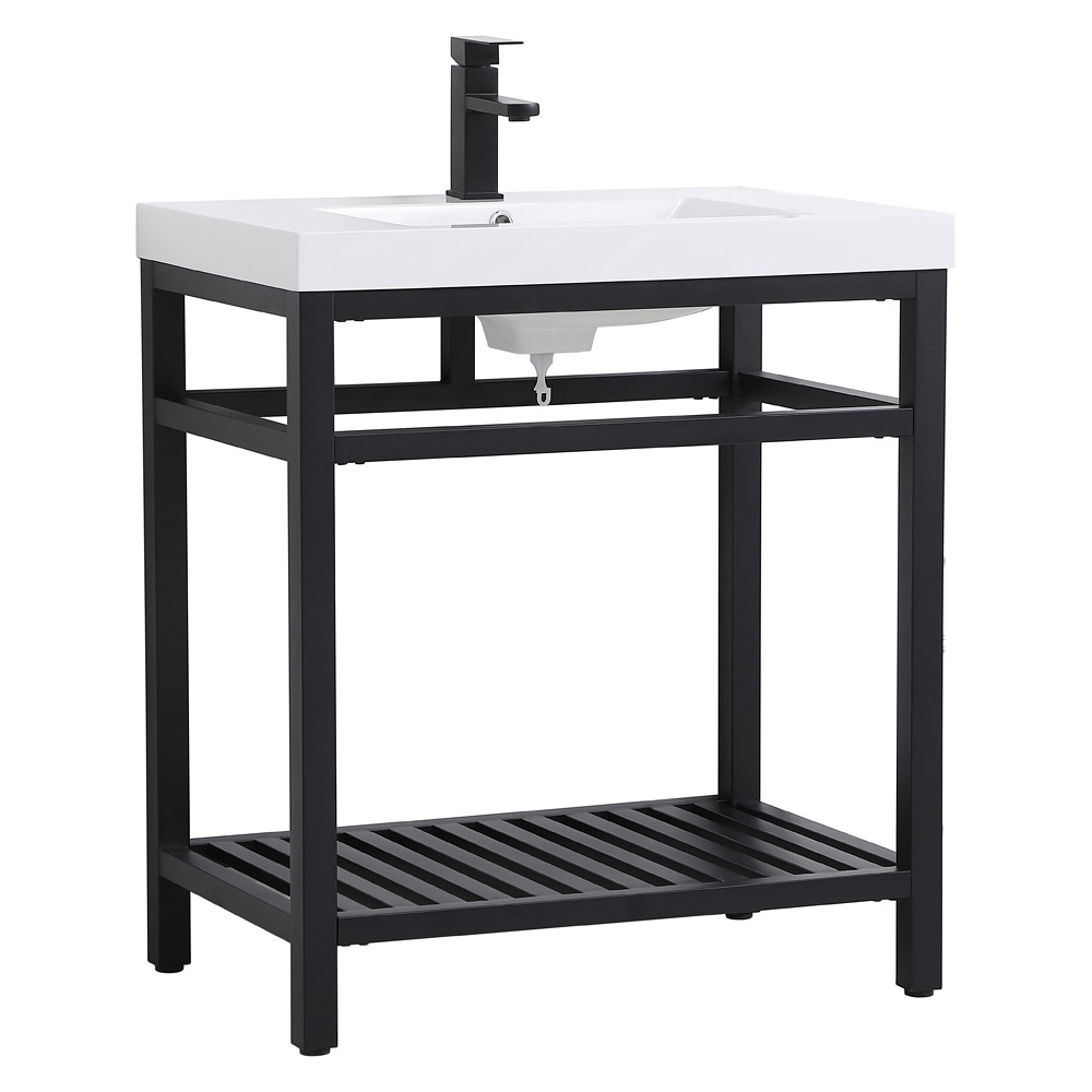 Elegant Bathroom Vanity - Black, L 30" (VF14030BK)