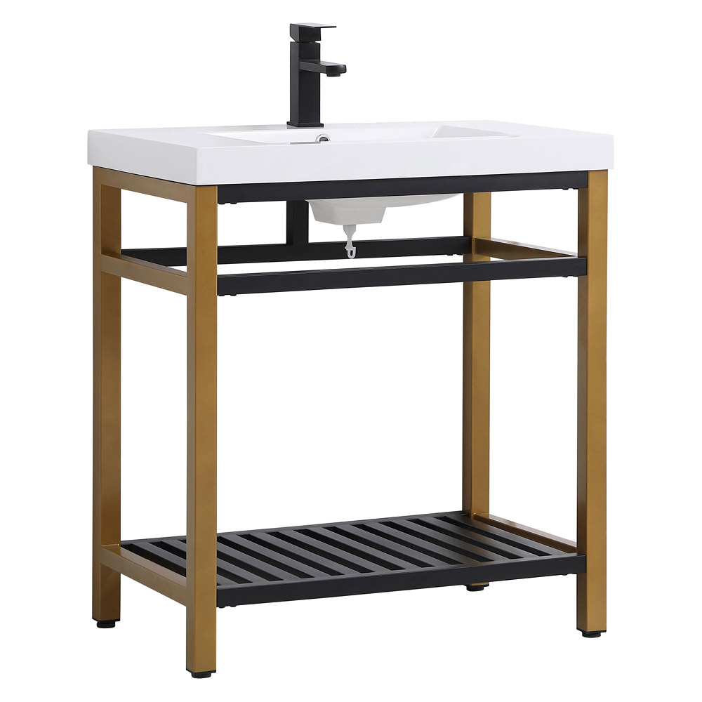 Elegant Bathroom Vanity - Golden Black, L 30" (VF14030GB)