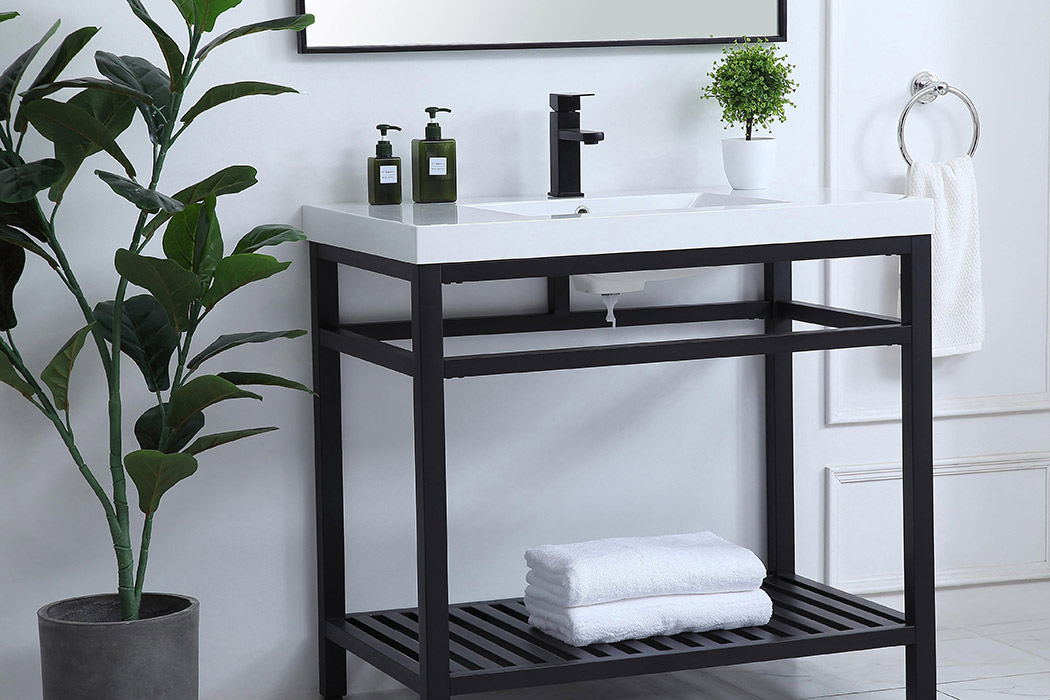 Elegant Bathroom Vanity - Black, L 36" (VF14036BK)