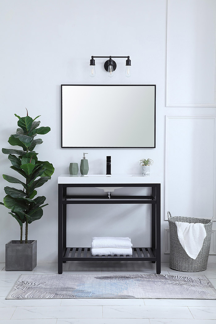 Elegant Bathroom Vanity - Black, L 36" (VF14036BK)