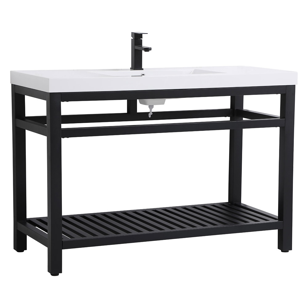 Elegant Bathroom Vanity - Black, L 48" (VF14048BK)