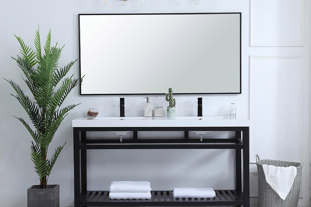 Elegant Bathroom Vanity - Black, L 60" (VF14060DBK)