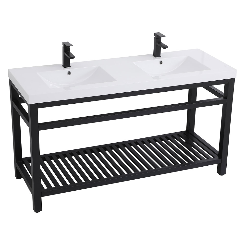 Elegant Bathroom Vanity - Black, L 60" (VF14060DBK)