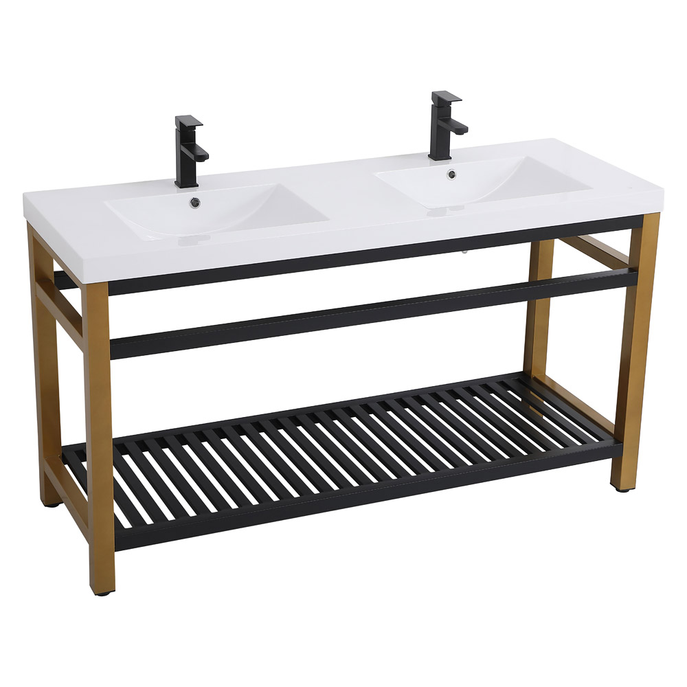 Elegant Bathroom Vanity - Golden Black, L 60" (VF14060DGB)