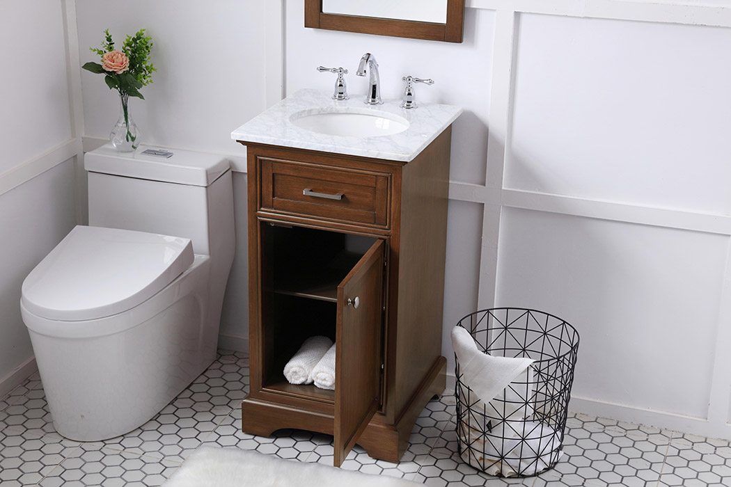 Elegant Bathroom Vanity - Teak (VF15019TK)