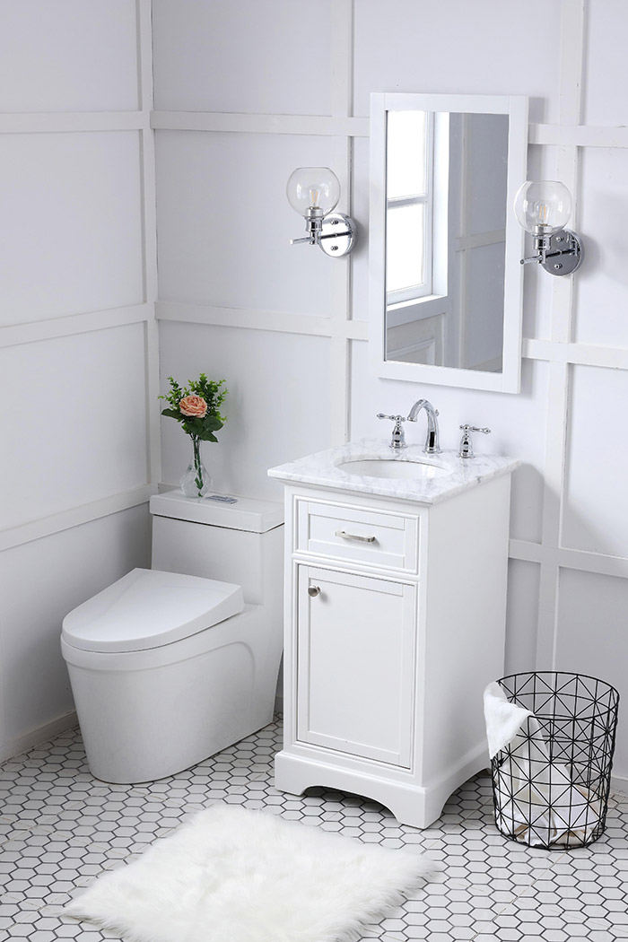 Elegant Bathroom Vanity - White (VF15019WH)