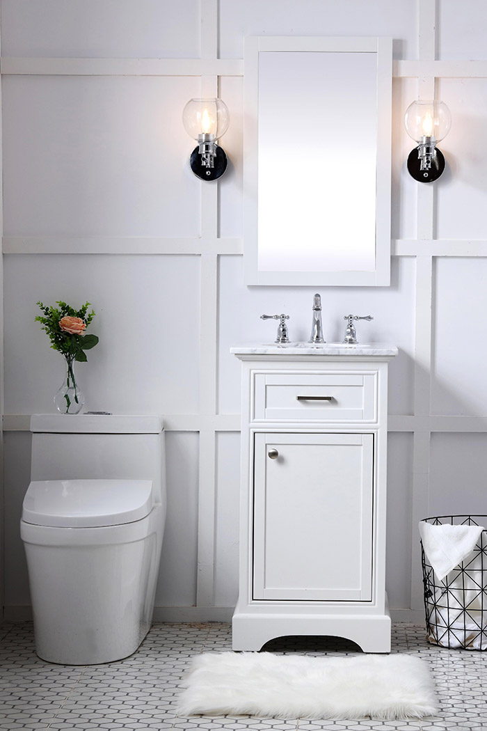 Elegant Bathroom Vanity - White (VF15019WH)