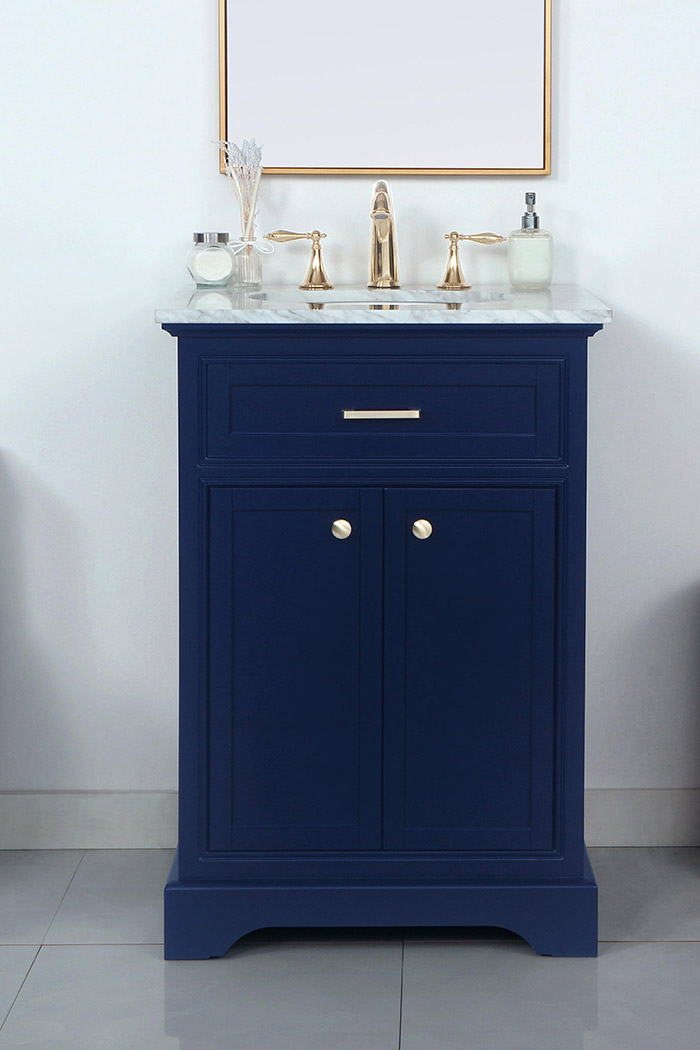 Elegant Bathroom Vanity - Blue, L 24" (VF15024BL)