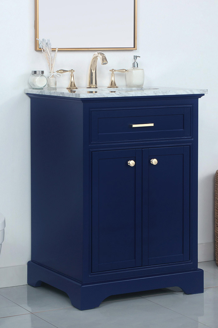 Elegant Bathroom Vanity - Blue, L 24" (VF15024BL)