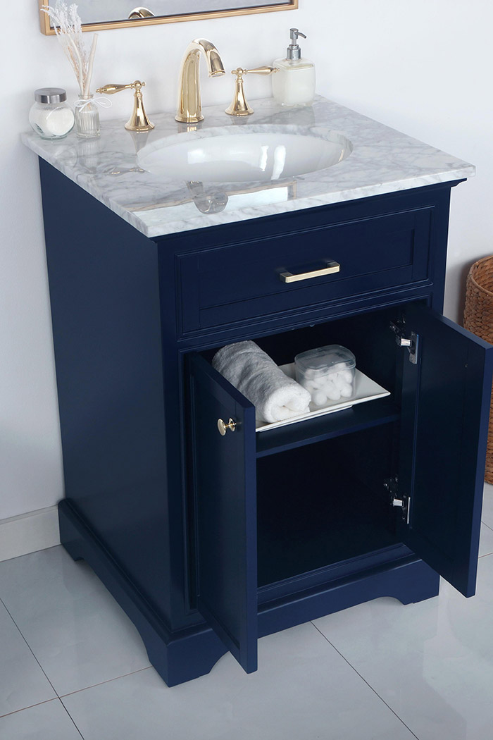 Elegant Bathroom Vanity - Blue, L 24" (VF15024BL)