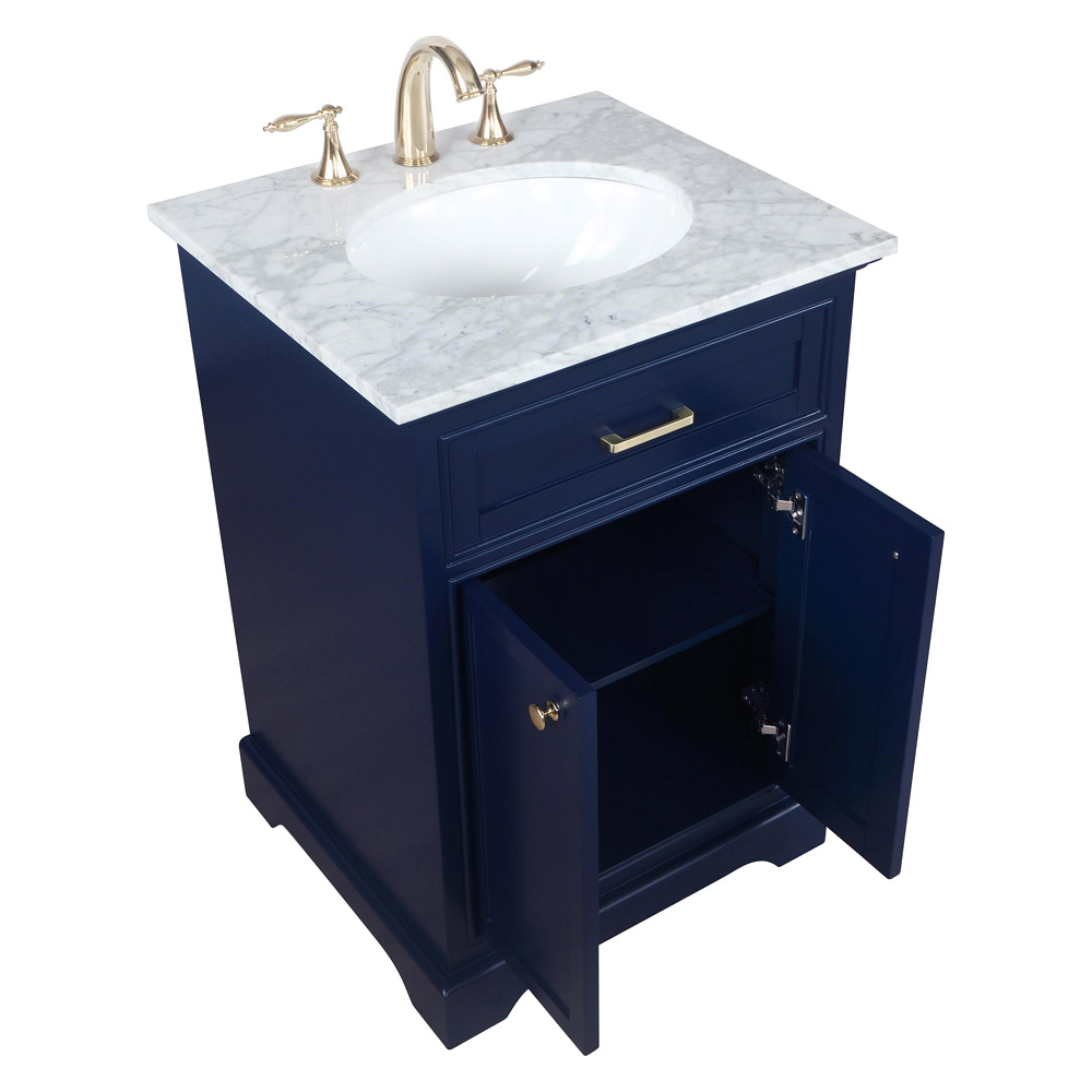 Elegant Bathroom Vanity - Blue, L 24" (VF15024BL)