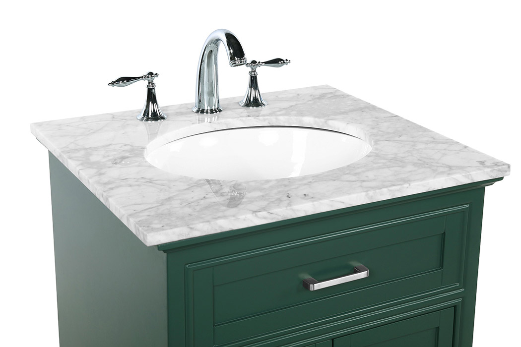 Elegant Bathroom Vanity - Green, L 24" (VF15024GN)