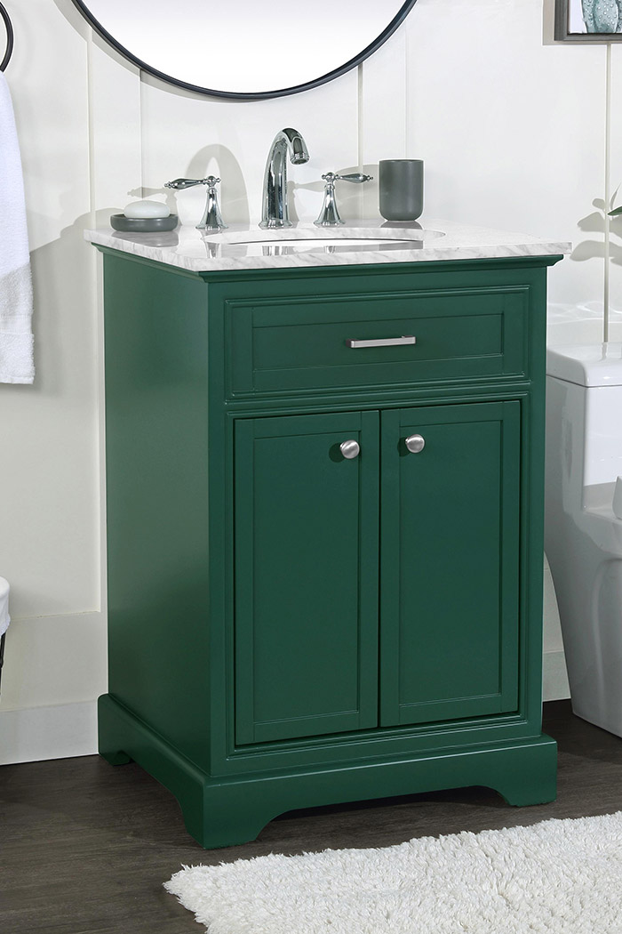 Elegant Bathroom Vanity - Green, L 24" (VF15024GN)